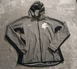 Nike Minnesota Vikings Dri Fit Zip Up Hoodie Womens Large